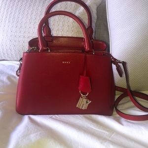 DNKY red Paige Satchel never used